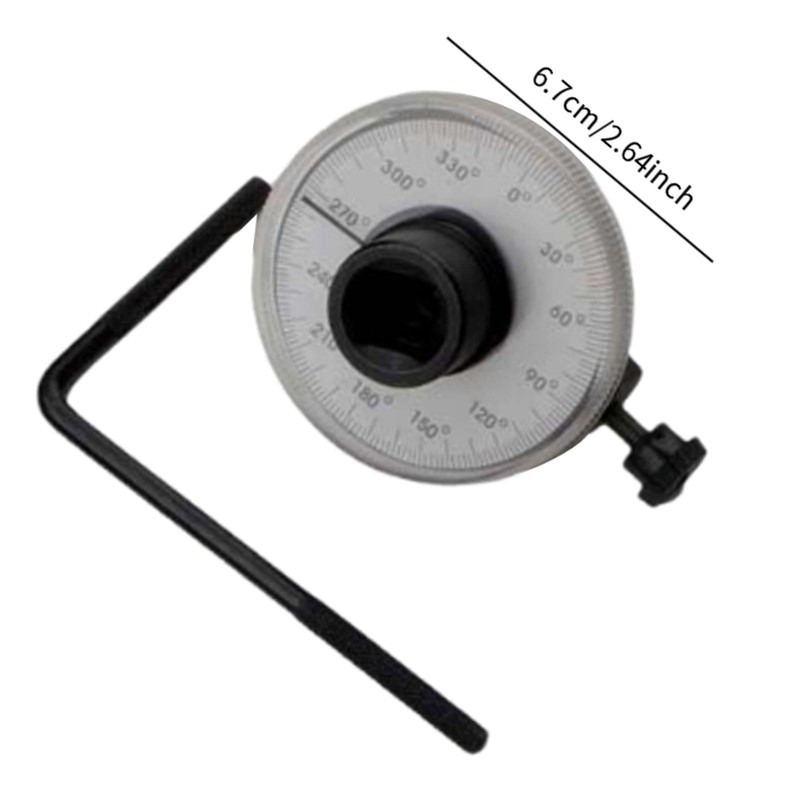 Ronyme Torque Angle Gauge Measuring Tool Gift Hand Tool 1/2