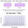 CREATCABIN Table Skirt 6Ft White Table Skirt Tulle Desk Skirts