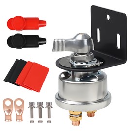 FASTSTORM 200A High Current Master Battery Disconnect Switch,12-48V Battery Power Cut Off Isolator Killer Switch with Face Plate for Car Vehicle RV Truck Boat Marine ATV On/Off Battery Isolator Switch