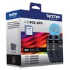 Brother Genuine LC402 2PK 2-Pack of Standard Yield Black Ink