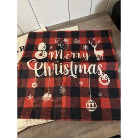 Unbranded 18x18 Christmas Pillow Cover Set Of 4