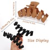 Generic 4 Colours Hair Clips, 4.3 Inch Strong Hold Matte