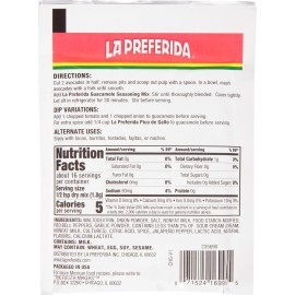 La Preferida Guacamole Seasoning Mix 1 oz (Pack of 12)