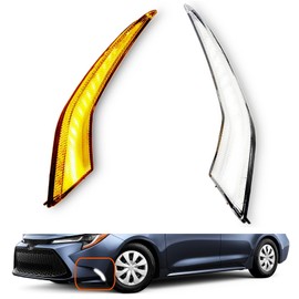 Aspaton Three Color Fog Lights Compatible with Corolla L/LE/XLE 2020 2021 2022 Bumper Pair DRL Daytime Lamp W/Wiring Harness Left and Right