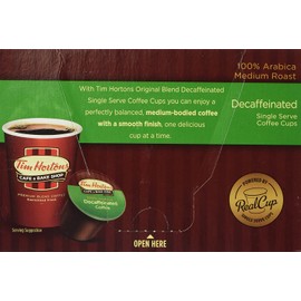Tim Hortons Single Serve RealCup - Decaffeinated Coffee Cups - 12 ct