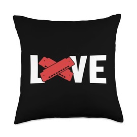 Chromatic Harmonica Set Accessories Beginner Gifts Love Mouth Harp Harmonist Harmonicist Professional Harmonica Throw Pillow, 18x18, Multicolor