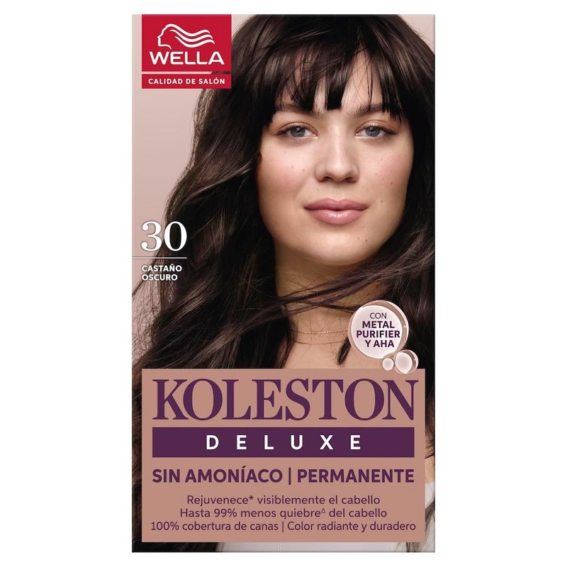 Koleston Deluxe Tinte Permanente Sin Amoniaco 30 Castaño Oscuro