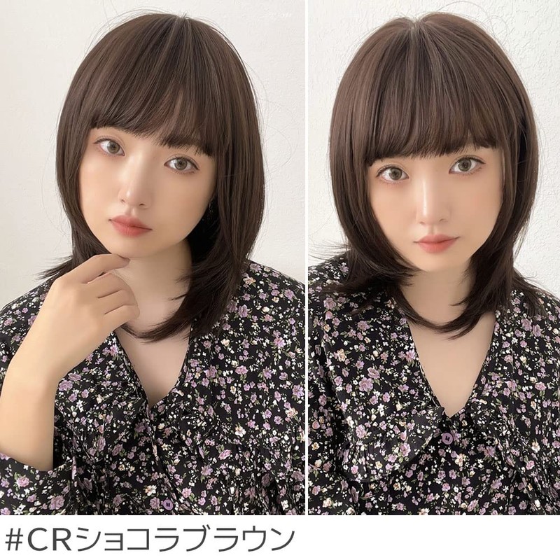 Bright Lara hf1420-CR Full Wig, Medium Wig, Inner Color, Wig,