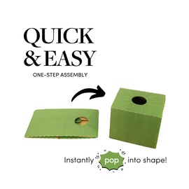 Holiday Designs - Pop-Up Florist Delivery Box, Corrugated Cardboard Vase Boxes for Secure Floral Arrangements During Transport, 5.5 x 4.5 x 4.5 (Small - Bulk Case of 100)