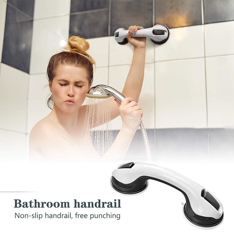 Pack of 2 Shower Handles, Suction Cup, Plastic Bath Handle