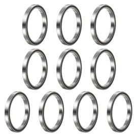 sourcing map 6706-2RS Deep Groove Ball Bearing,10pcs 30 x 37 x 4mm Z2 Double Rubber Sealed Chrome Steel Bearings,Black