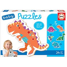 Educa - Dinosaur, Baby Puzzle Set with 5 Puzzles for Children from 24 Months (18873)