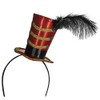 Circus Ringmaster Majorette Mini Cocktail Top Hat w Feather Costume
