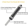 Pattern Flush Trim Router Bit 1/4 Inch Shank, Top and