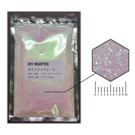 DIY MASTER Glass Glitter Flakes (Polarized) Green x Blue 0.4mm 3.5 oz (100 g)