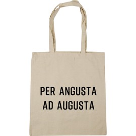 Hippowarehouse Per Angusta Ad Augusta Tote Shopping Gym Beach Bag 42cm x38cm, 10 litres