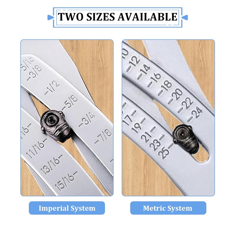 Portable Precise Thread Size Checker Keychain, Bolt Size Finder Keychain