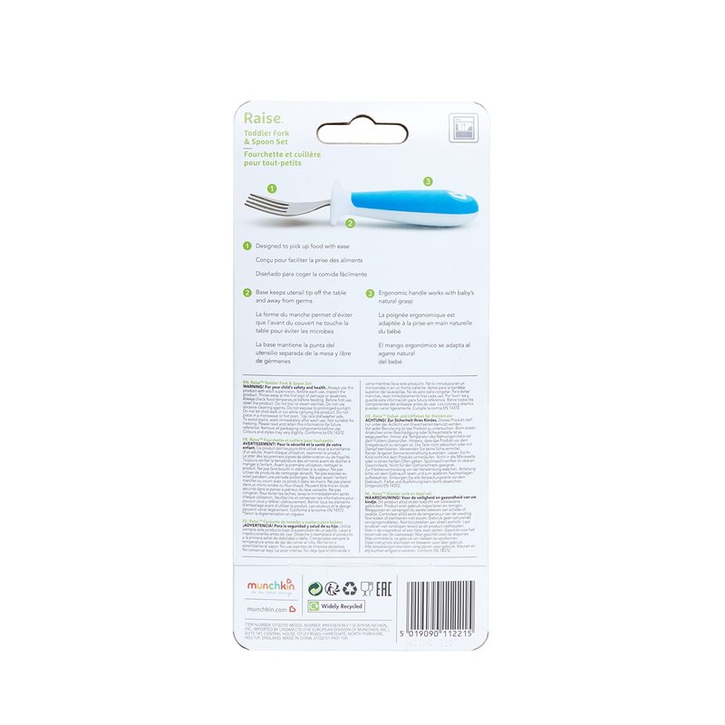 Munchkin Raise Fork and Spoon, Pack of 2, Green