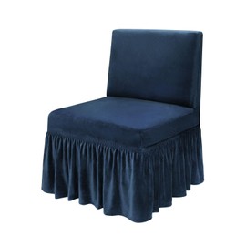 Armless Chair Cover Dorm Accent Chair Cover Chair Slipcovers with Skirt
