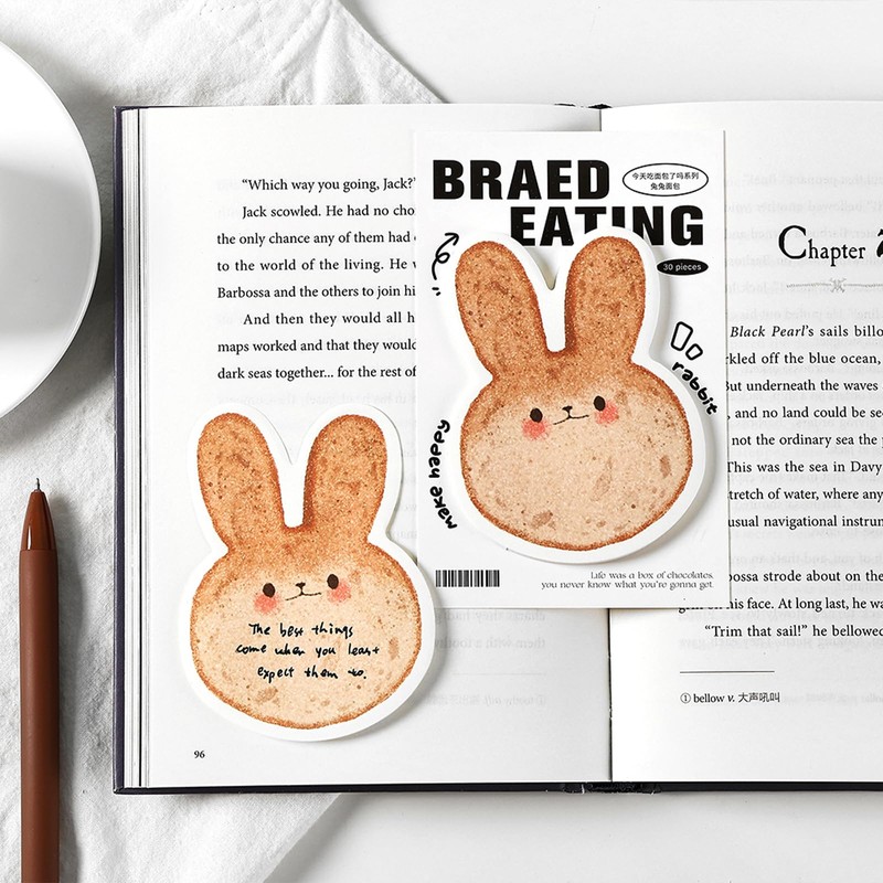 Bread Themed Sticky Note Pads Set 6-in-1, 3x3 Inches 180