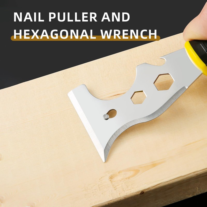 OKEMISS Scraper Tool, Stainless Steel 15-in-1 Painters Tool, Professional Multi
