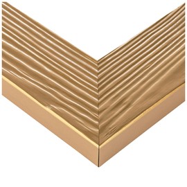 ArtToFrames 16x20 Inch Gold Picture Frame, This 3.25 Inch Custom Poster Frame is Golden Timber Metallic - Comes with Economy Acrylic and Corrugated Backing (WOMBR-9000-FR-16x20)