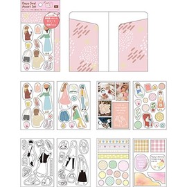 Pine Book T324017 Deco Stickers Assorted Set, Girls 4.1 x 2.8 inches (10.5 x 7.2 cm)