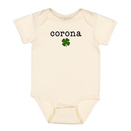TATY Kids Corona Shamrock Baby Infant One Piece Bodysuit 12 Months Natural