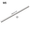 sourcing map 15 Pcs M5 x 200mm Fully Threaded Rod