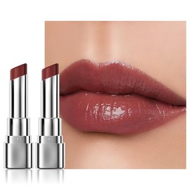 HHLTOH 2Pcs Tinted Lip Balm Moisturizing Lipstick – Deep Rose Colored Bean Paste Sheer Hydrating Lip Color for Dry Lips – Nourishing Lip Balm for All Women with a Subtle Natural Scent (S05 & S05)