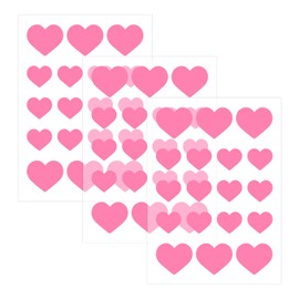 Xzeemo Pack of 54 Pimple Patches, Universal Acne Pimple Patch, Hydrocolloid Acne Sticker, Pimple Plaster for Face Anti Acne Skin Treatment, Two Sizes 10 mm, 15 mm (Pink Heart Shape)