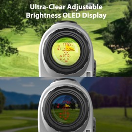 Gogogo Sport Vpro Gen 2 Golf Laser Rangefinder, Ultra-Clear Optics with 99% Transmission Lens OLED Display, Dual Power Sources, FlagLock/Slope/Magnetic/Lightweight (Gen 2 Pro)