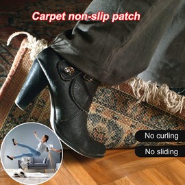 Carpet Gripper Non-Slip Mat, Anti-Curling Rug Gripper, Non-Slip Carpet Handle for Hardwood Floors, Carpets and Mats, Non-Slip Carpet Underlay Sticker Strong Adhesion