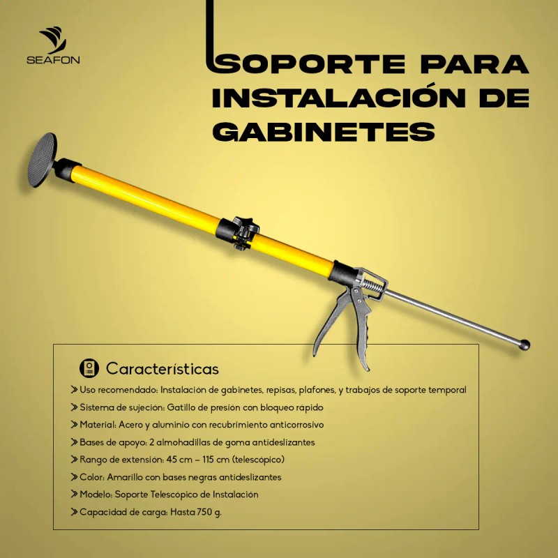 2 Soportes Instalación De Gabinetes Poste Ajustable 115 Cm