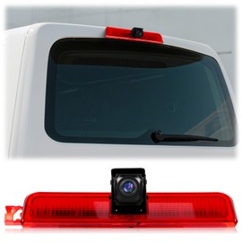 VECHTEL Rear View Camera Transporter with Brake Light Brake Light, 720P Night Vision Car Reversing Camera for VW Caddy 2003-2015, 140° Wide Angle Camera Roof Brake Light Car Camera