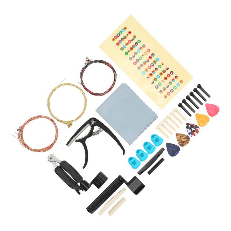 Guitar Accessories Kit ABS Useful Tools with Capo Picks Strings