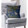 Kelly Stevens-McLaughlan, Crane Garden 2 Chinoiserie on Blue Cushion /