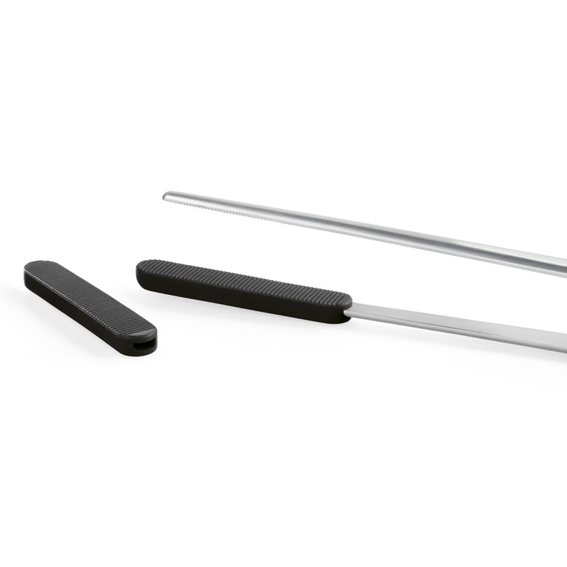 triangle Barbecue Tweezers with Black Silicone Tips - 30 cm