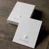 BAY LETTERPRESS 30 Typography Heart Embossed Thank You Cards &