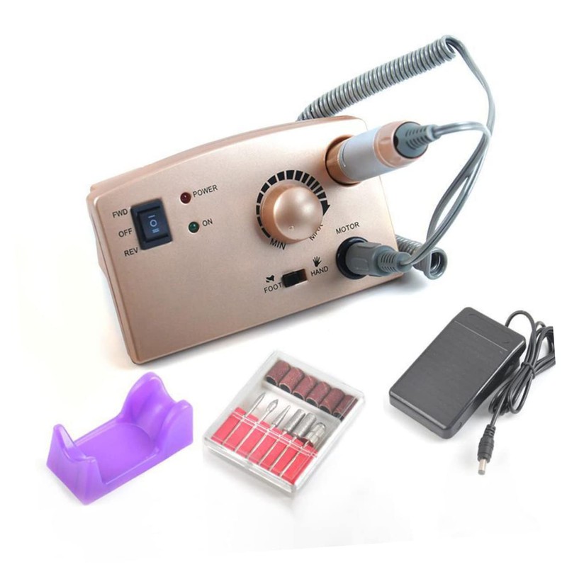 FOMIYES 2pcs Bracket Machine Electric Nail Polisher Manicure Kit Grinder