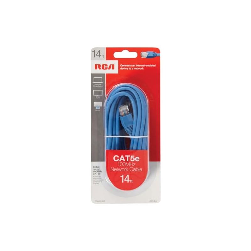 RCA 14-Feet Cat5e Cable - Blue (TPH531BR)