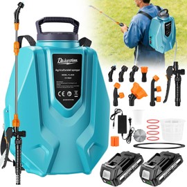 Battery Powered Backpack Sprayer with 2X2.5Ah Battery, 5H Continuous Spraying - Weed Sprayer for Lawn Garden 3.2 Gallon, with 7 Nozzles & Telescopic Wand, Compatible with Makita 18V Battery