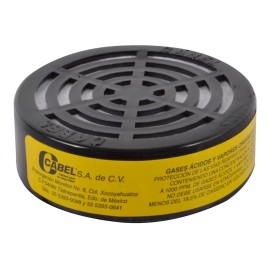 Cabel Filtro Cartucho Contra Gases Acidos Vapores Orgánicos Fc-3