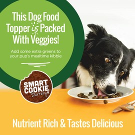 Smart Cookie Natural Dog Food Topper - Veggie - Dog Meal Mixer for All Ages - Vegan Dog Food Topper for Picky Eaters & for Boosting Nutrition - Non GMO, Made in The USA - 15 oz Bag (30 Day Supply)
