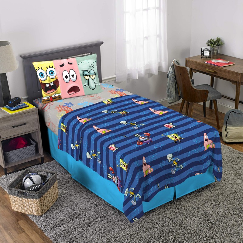Franco Kids Bedding Soft Microfiber Sheet Set, Twin, Spongebob