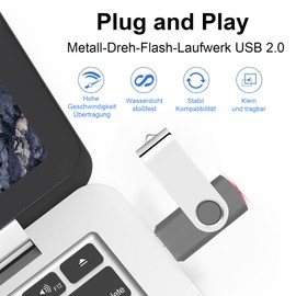 SRVR USB Stick 64 GB Pack of 3 Memory Stick USB Flash Drive Multicoloured Memory Stick Data Storage USB 2.0 with Cap LED Display Lanyard