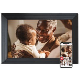 Digital Picture Frame, 10.1 inch Frameo Digital Frame WiFi, 1280*800 IPS HD Touchscreen, 32GB Storage, Instant Share Pictures Video, Smart Photo Frame Electronic, Gifts for Mom, House Warming, Black