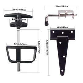 BTEOBFY Shed Door kit - Complete shed Door Hardware,shed Hardware kit with T-Handle Lock, Heavy-Duty Latches, Hinges - Weatherproof for Sheds, Gates, Playrooms