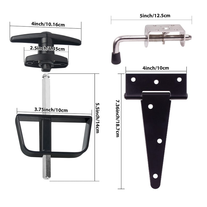 BTEOBFY Shed Door kit - Complete shed Door Hardware,shed Hardware