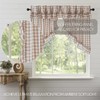VHC Brands Annie Buffalo Portabella Check Farmhouse Ruffled Prairie Swag